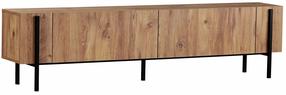 Televizoriaus spintelė Nordure Nexus, juoda sp./pine, 29.5 cm x 180 cm x 45.5 cm