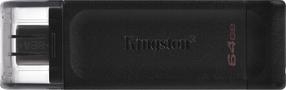 USB zibatmiņa Kingston DataTraveler 70, melna krās., 64 GB