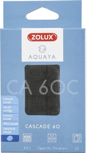Filtro priedas Zolux Aquaya Zeocarb Cartridge Cascade 60, juoda sp.