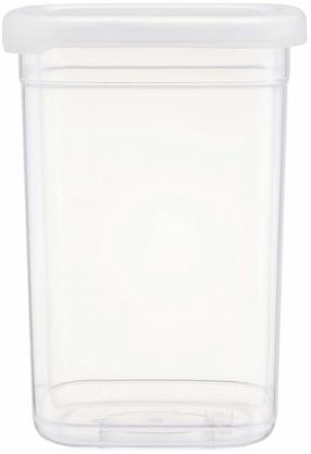Pārtikas trauks Domotti Albert, 1.5 l, 12 cm x 12 cm, caurspīdīga krās./balta krās.