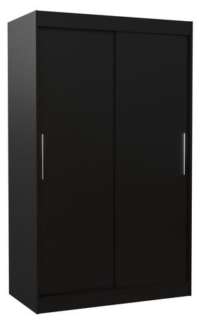 Riidekapp ADRK Collin 120, must v., 58 cm x 120 cm x 200 cm