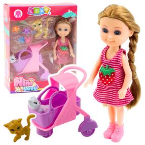 Nukk aksessuaaridega Lean Toys Nini Love Lovely Pets, 14 cm, mitmevärviline