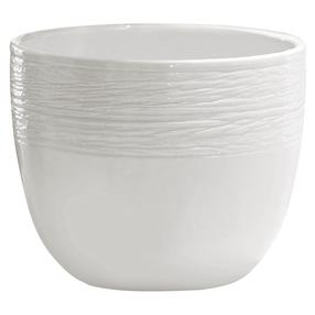 Puķu pods Domoletti, keramika, Ø 20 cm, balta krās.