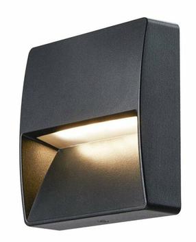Sieninis lauko šviestuvas SLV Downunder, 4.3W, LED, IP65, antracito sp., 3.7 cm x 13.2 cm