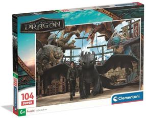 Пазл Clementoni How To Train Your Dragon 25080, 33.5 см x 48.5 см, 104 шт., многоцветный