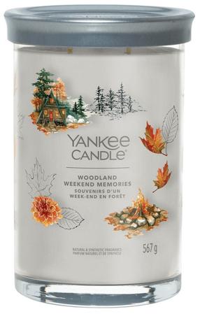 Свеча, ароматическая Yankee Candle Woodland Weekend Memories Tumbler, 65 - 80 час, 567 г, серый цв.