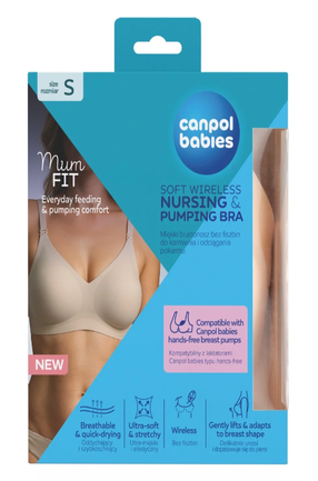 Бюстгальтер для кормящей мамы Canpol Babies Mum Fit, бежевый цв., -, S