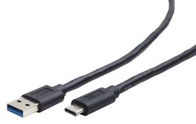 Vads Gembird USB-C / USB USB C male, USB 2.0 A male, 0.1 m, melna krās.