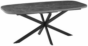 Valgomojo stalas išskleidžiamas Home4you Ramona, juoda sp./pilka sp., 180 - 220 cm x 90 cm x 75 cm