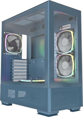 Корпус компьютера Montech Sky Two, прозрачный цв./синий цв.