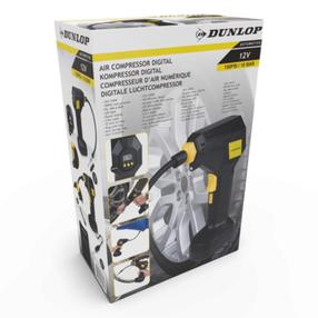 Gaisa kompresors Dunlop 125PSI, 10 W, 12 V