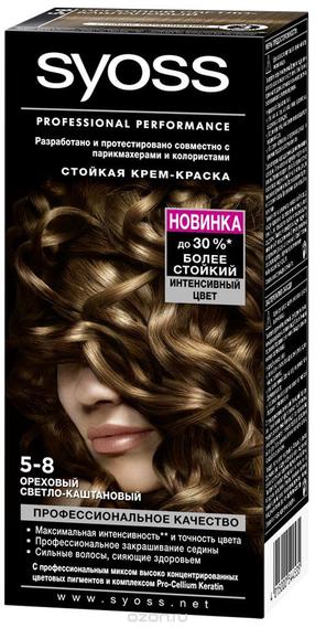 Juuksevärv Syoss -, hazelnut brown v., Hazelnut Brown 5-8