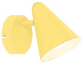 Lampa sienas Candellux Amor, E14, 1 x 40 W, dzeltena krās. / dzeltena krās.