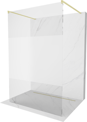 Dušo sienelė Mexen Kioto Walk-in, 120 cm x 200 cm, brushed gold sp./grūdintas