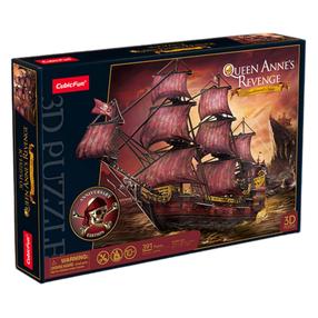 3D пазл Cubicfun Queen Annes Revenge T4040H, 58 см x 20 см, 360 шт., коричневый цв.