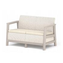 Lauko sofa Keter Scandi Linea 2, pilka sp./smėlio sp., 126.8 cm x 73 cm x 77.5 cm