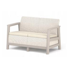 Lauko sofa Keter Scandi Linea 2, pilka sp./smėlio sp., 126.8 cm x 73 cm x 77.5 cm