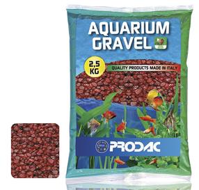 Grunts Prodac Aquarium Gravel Hipika Q9, 2.5 kg, sarkana krās.