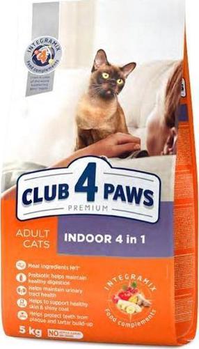 Sausas kačių maistas Club 4 Paws Indoor 4 in 1, vištiena/ryžiai, 14 kg
