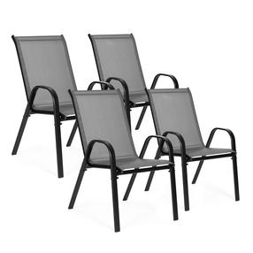 Lauko kėdžių rinkinys MultiGarden, pilka sp., 72 cm x 55 cm x 90.5 cm, 4 vnt.