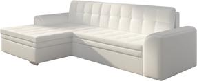Kampinė sofa Conforti Soft 17, balta sp., kairinė, 165 x 275 cm x 78 cm