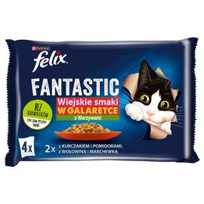 Mitrā kaķu barība Nestle Felix Country Flavours Chicken & Beef, 0,085 kg x 4 gab.
