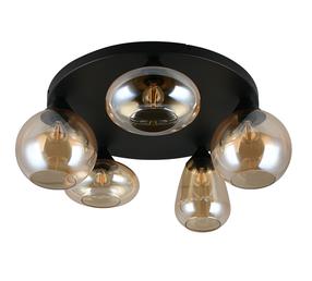 Светильник потолочный Trio Lumina 617030513, E14, 5 x 10 Вт, янтарный цв. / черный цв.