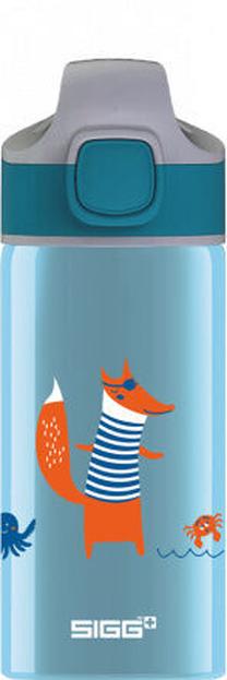 Vaikiška gertuvė Sigg Miracle Fox, 400 ml, 1 m., 6.6 cm, aliuminis, mėlyna sp.