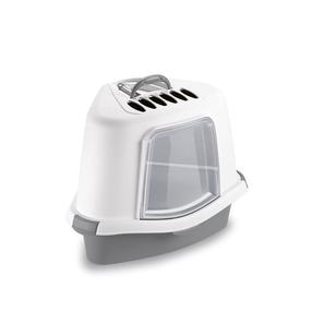 Закрытый кошачий туалет Zolux Sprint Corner Plus, серый цв., закрытый, 40 см x 56 см x 40 см