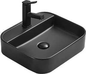 Vonios praustuvas Mexen Sofia 22155085, keramika, 50 cm x 40 cm x 11 cm, juoda sp.