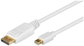 Kabelis Goobay Mini DisplayPort - DisplayPort Mini Display port male, Displayport male, 1 m, balta krās.