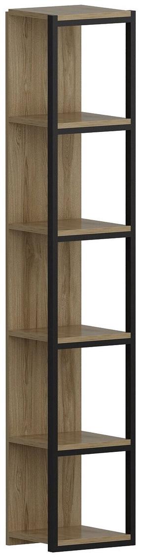 Grīdas plaukts Kalune Design Texas 875ZNA3612, brūna krās./melna krās., 180 cm x 33.7 cm x 29.5 cm
