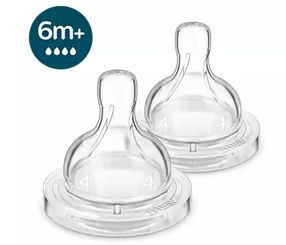 Пустышка для бутылочки Philips Avent Anti-Colic Nipple, 6+ мес., прозрачный цв.