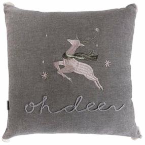 Kalėdinis dekoratyvinės pagalvėlės užvalkalas Homla Albiero, pilka, 45 cm x 45 cm