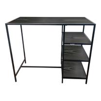 Baro stalas Domoletti, juoda sp., 120 cm x 60 cm x 100 cm