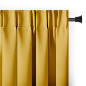 Užtemdanti užuolaida Restilo Pleat Blackout, geltona sp., 140 cm x 245 cm