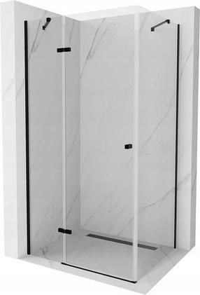 Dušo kabina Mexen Roma 854-110-070-70-00, stačiakampė, be padėklo, 70 cm x 110 cm x 190 cm, skaidri sp./juoda sp./grūdintas
