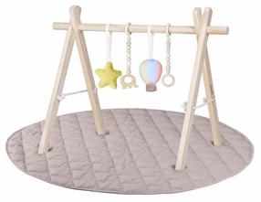 Aktivitāšu paklājiņš Lionelo Anis Set, ⌀ 100 cm, brūna krās./rozā krās.