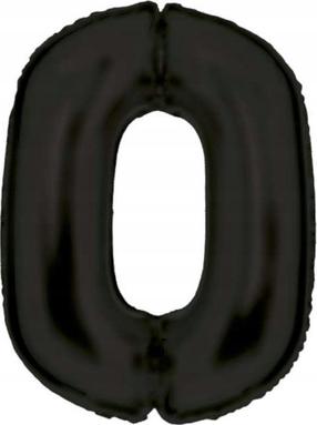 Fooliumist õhupall number Amscan 0, must v.