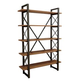 Prekė su pažeista pakuote. Pastatoma lentyna Kalune Design Nero Elit, ruda sp./juoda sp., 180 cm x 90 cm x 34 cm