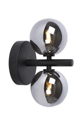 Lampa sienas Lucide Tycho 45274/02/30, G9, 2 x 28 W, pelēka krās. / melna krās., 10 x 10 cm