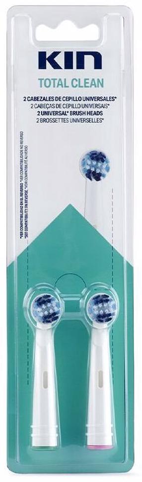 Elektrinio dantų šepetėlio galvutė KIN Total Clean, balta sp., 2 vnt.