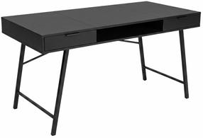 Rašomasis stalas su stalčiais Akord Furniture Factory Arden, 120 cm x 50 cm, 80.5 cm, juoda sp.