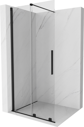 Dušo sienelė Mexen Walk-In Velar, 80 cm x 200 cm, juoda sp./grūdintas