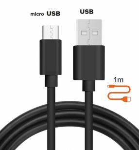 Кабель Alburnus, Micro USB, 100 см, черный цв.