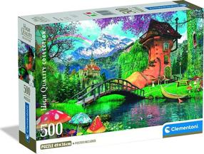 Пазл Clementoni Compact The Old Shoe House 35596, 36 см x 49 см, 500 шт., многоцветный