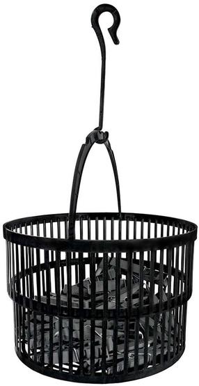 Veļas knaģi ar piekārto grozu, Sepio Normal, 18.8 cm x 18.8 cm, plastmasa, melna/pelēka