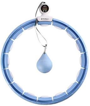 Masāžas loks HMS Hula Hoop With Weight & Counter, 44 cm, 0.4 kg, zila krās.