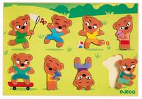 Medinė dėlionė Djeco Teddymatch DJ01252