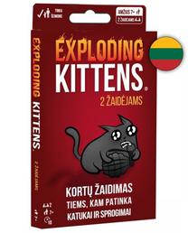 Kortų žaidimas Kadabra Exploding Kittens 2-Player Version, įvairių spalvų, LT